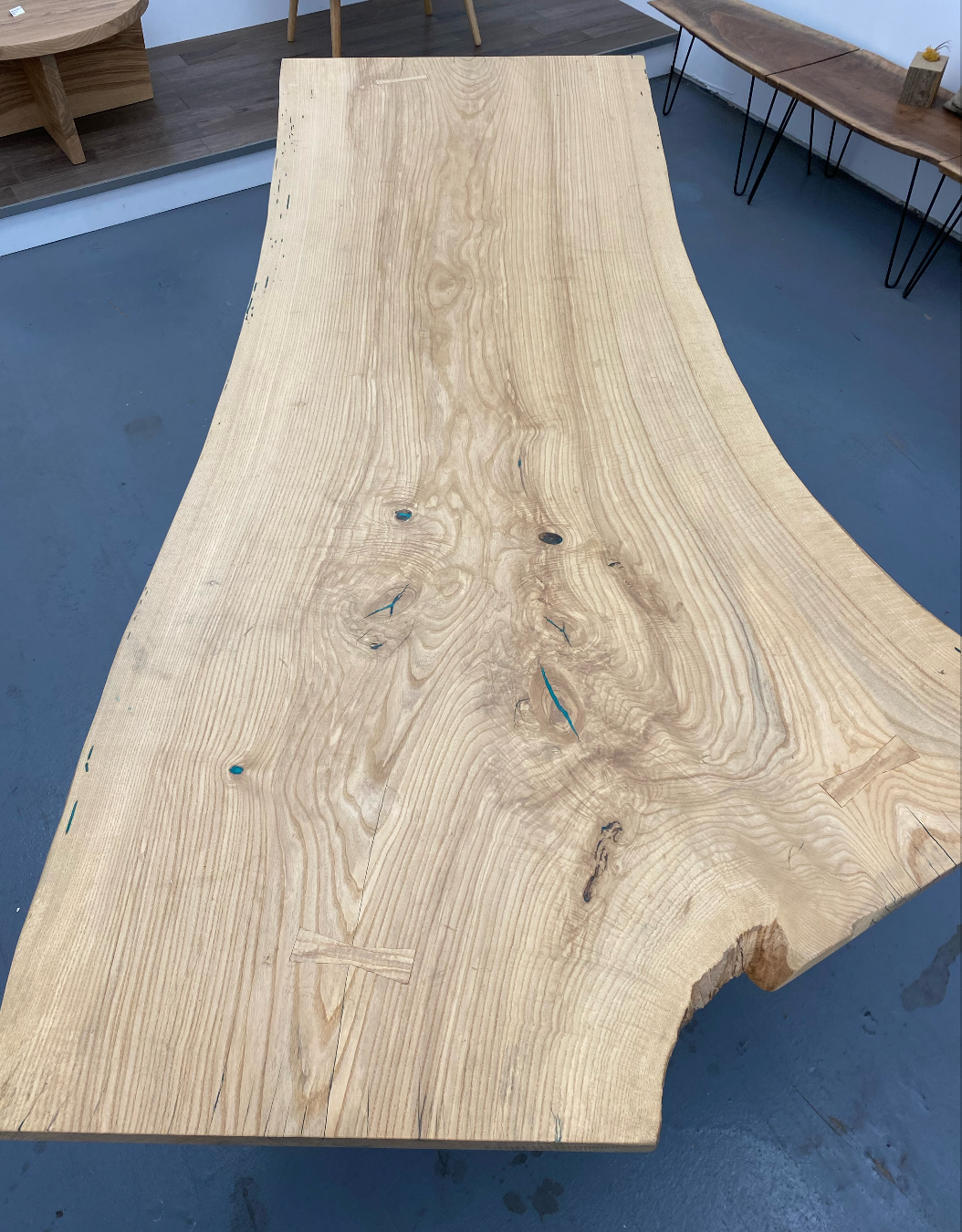 Monophonic　TH ASH TABLE Monophonic TH ASH TABLE Ash live edge dining room table : r